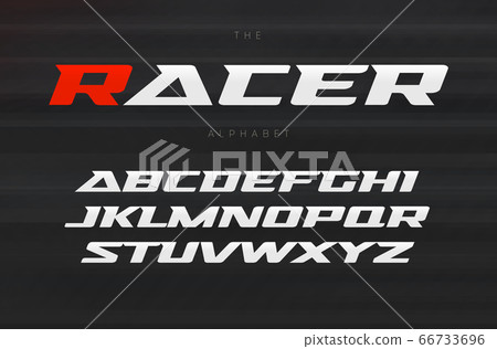 Racing font, aggressive and stylish lettering design. Dynamic letters, italic wide font with modern serifs, sports alphabet. Vector typography design. Racing font, aggressive and stylish lettering design. Dynamic letters, italic wide font with modern serifs, sports alphabet. Vector typography design. 66733696