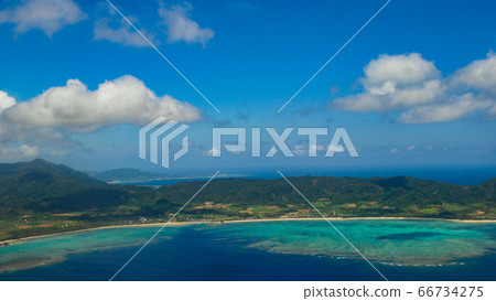 Ishigakijima from airplane 66734275