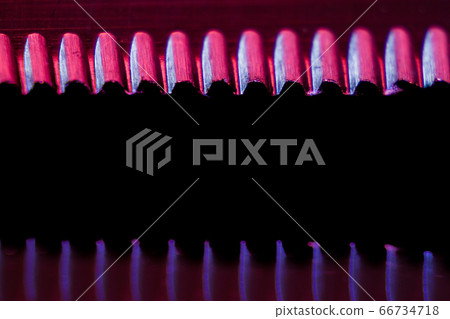 Edge of an illuminated serrated knife and their Edge of an illuminated serrated knife and their 66734718