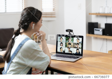 Online meeting telework image Online meeting telework image 66736077