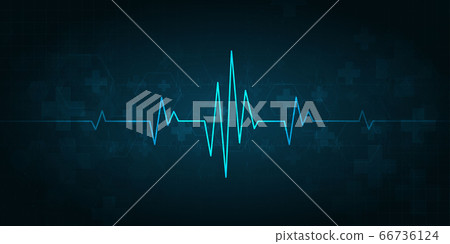 heartbeat health care and science icon medical innovation concept background vector design. 66736124