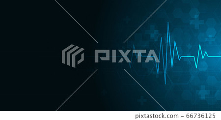 heartbeat health care and science icon medical innovation concept background vector design. 66736125