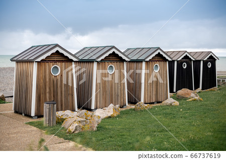 Wooden houses on the ocean Saint marguerite sur mer Wooden houses on the ocean Saint marguerite sur mer 66737619