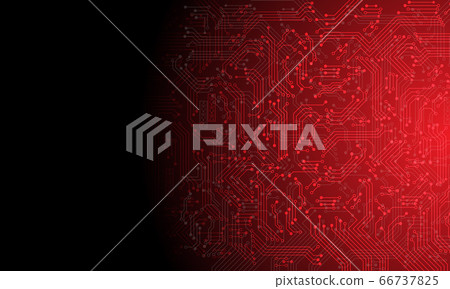 Abstract technology red circuit mainboard... - Stock Illustration ...