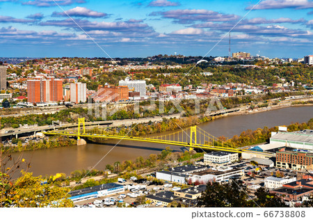 South Tenth Street Bridge across the Monongahela River in Pittsburgh, Pennsylvania 66738808