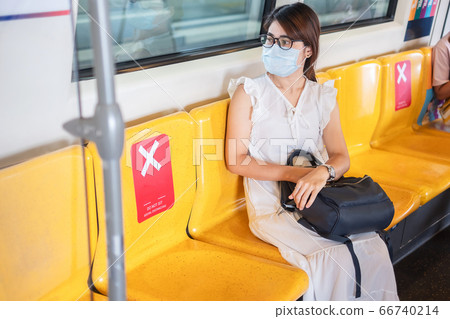 young Asian woman wearing Surgical face mask young Asian woman wearing Surgical face mask 66740214