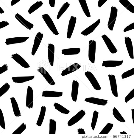 Brush strokes vector seamless pattern.  66741317