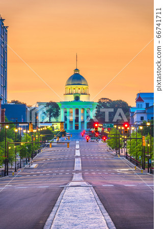 Montgomery, Alabama, USA downtown cityscape with Montgomery, Alabama, USA downtown cityscape with 66741711