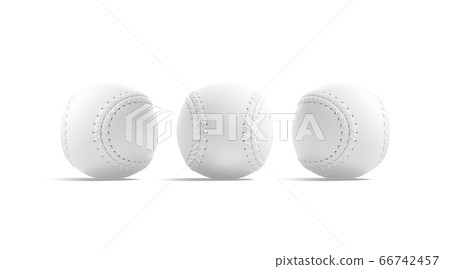 Blank white baseball ball mockup, front and side view Blank white baseball ball mockup, front and side view 66742457