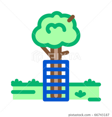 tree safe fence icon vector outline illustration tree safe fence icon vector outline illustration 66743187