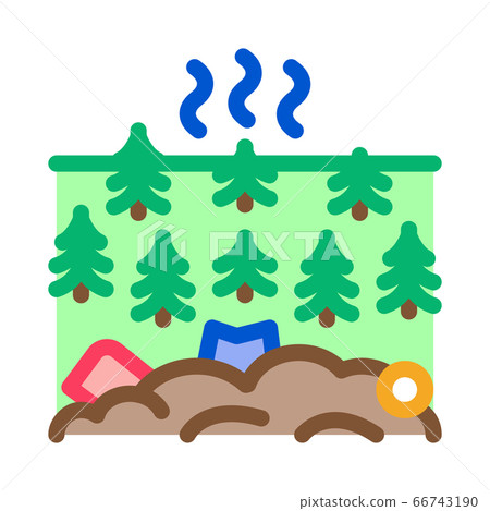 trash in forest icon vector outline illustration trash in forest icon vector outline illustration 66743190
