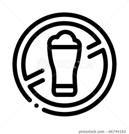 stop drink alcohol sign icon vector outline illustration stop drink alcohol sign icon vector outline illustration 66744163