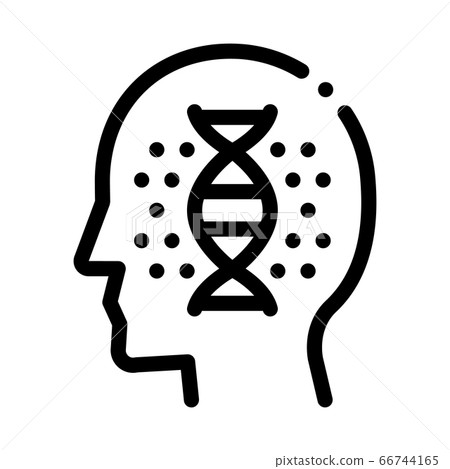 human dna molecule icon vector outline illustration human dna molecule icon vector outline illustration 66744165
