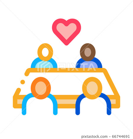 multiracial people sitting at table icon vector... - Stock Illustration ...