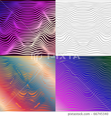 Wavy multi-colored linear texture. - Stock Illustration [66745340] - PIXTA