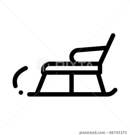 sled snow transport icon vector outline illustration 66745375
