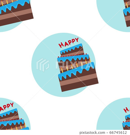 Seamless pattern background with cake. Template for background, banner, card, poster. Vector EPS10 66745612