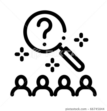 research audience question icon vector outline illustration 66745844