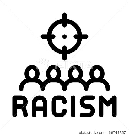 racism target aim icon vector outline illustration 66745867