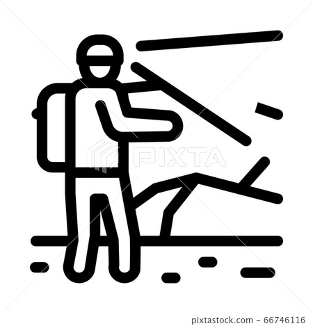 human in cave icon vector outline illustration human in cave icon vector outline illustration 66746116