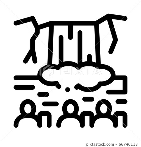 human visit waterfall icon vector outline illustration human visit waterfall icon vector outline illustration 66746118