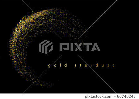 Abstract shiny color gold wave design element 66746245
