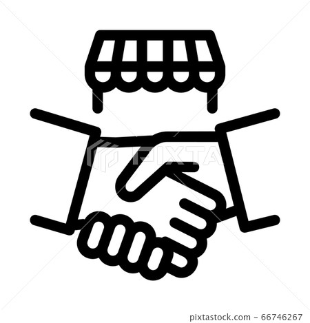 franchise handshake icon vector outline illustration franchise handshake icon vector outline illustration 66746267