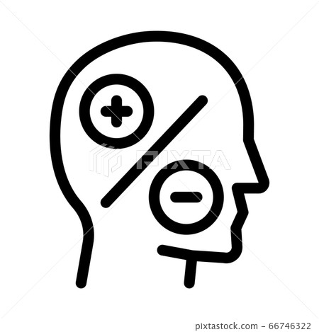 human head plus minus icon vector outline illustration human head plus minus icon vector outline illustration 66746322