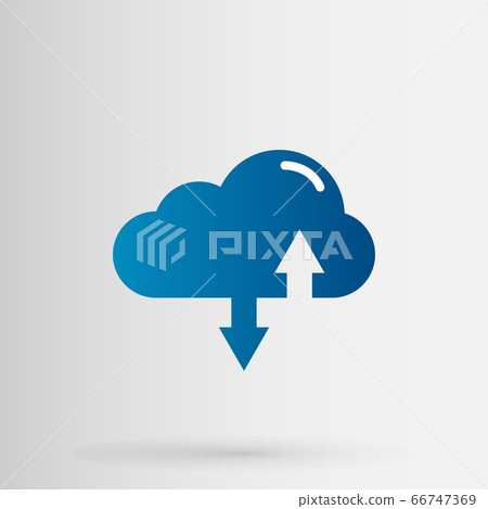 Vector Illustration Of Abstract Cloud Storage Icon With Downloading And Uplouding Arrows Vector Illustration Of Abstract Cloud Storage Icon With Downloading And Uplouding Arrows 66747369