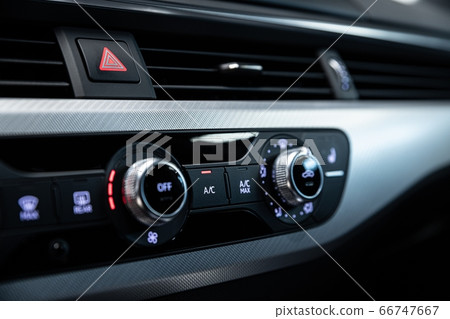 Air conditioning control panel in car. Car 66747667