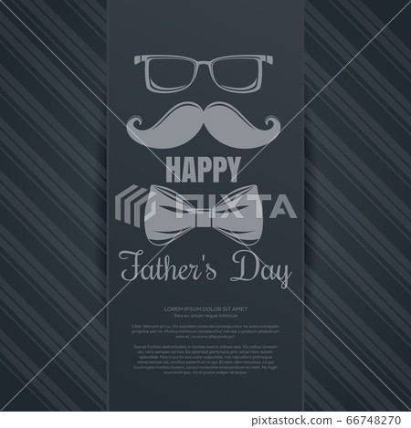Fathers Day card with mustache and bow tie - Stock Illustration ...