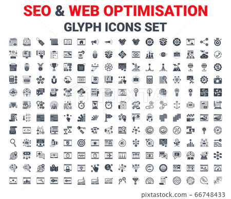 Glyph Icons Set of Search Engine Optimization 66748433