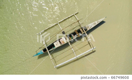 Fishing boat. Aerial view. Philippines. Anda city. 66749608