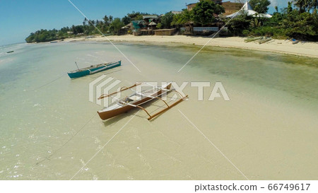 Fishing boat. Aerial view. Philippines. Anda city. 66749617