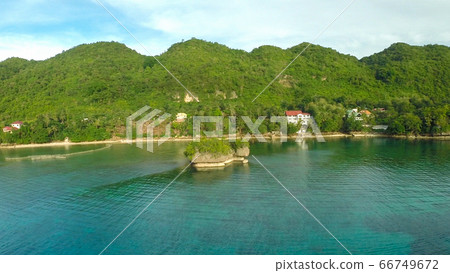 Philippine village at the coast. Bohol island. Anda. 66749672