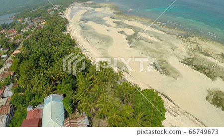 Philippine village at the coast. Bohol island. Anda. 66749673