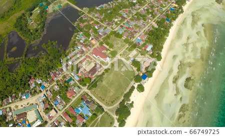 Aerial View Pablacio city. Anda. Bohol. Filipino nature. 66749725