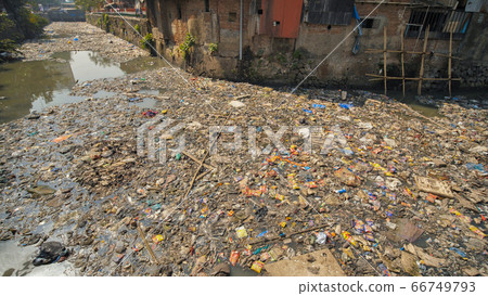 Dirty river in Dharavi slums. Mumbai. India. 66749793