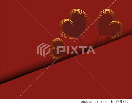 Valentine love red background. Abstract hearts in abstract style on red background. Decorative Valentine love red background. Abstract hearts in abstract style on red background. Decorative 66749812