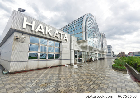 View of Hakata Port International Terminal (cloudy) 66750516