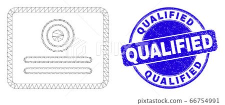 Blue Distress Qualified Stamp and Web Carcass Certificate 66754991