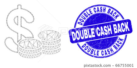 Blue Distress Double Cash Back Stamp Seal and Web Mesh Cash 66755001