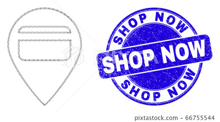 Blue Grunge Shop Now Stamp and Web Carcass Bank Card Pointer 66755544