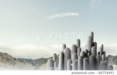 Multiple stone columns with breathtaking landscape Multiple stone columns with breathtaking landscape 66759441
