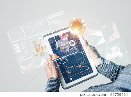 Concept of global connection and interaction interface on notebook display Concept of global connection and interaction interface on notebook display 66759464