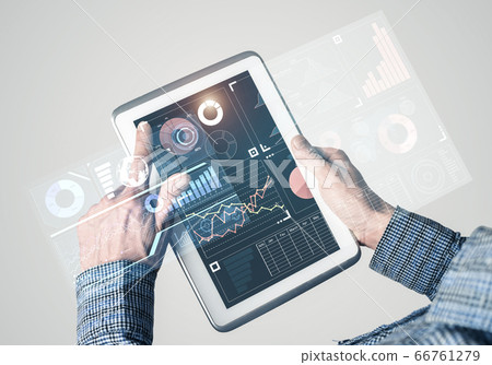 Concept of global connection and interaction interface on notebook display Concept of global connection and interaction interface on notebook display 66761279