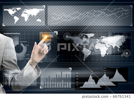 Businesswoman using modern technologies 66761341