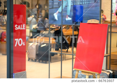 Mockup blank screen  signboard standing with  at 66761607