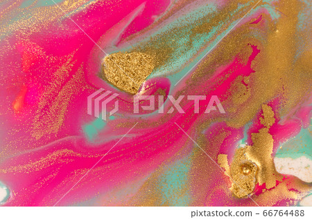 Pink Ripple Blue Pink, gold and blue mixed inks liquid ripple... - Stock Illustration ...