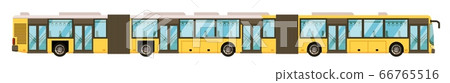 Articulated bus icon isolated on white background Articulated bus icon isolated on white background 66765516
